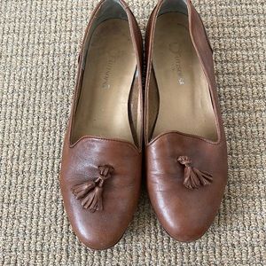 Italian-made Brown Leather Loafers - 37